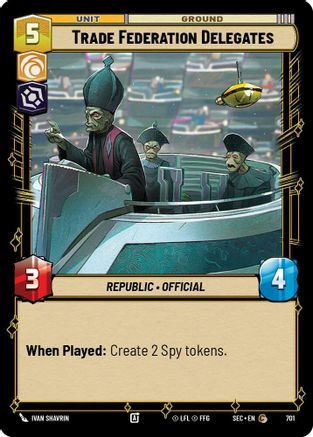 Trade Federation Delegates (Foil) (701) - SOP - Common - Foil