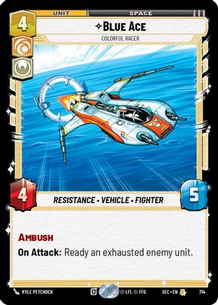 Blue Ace - Colorful Racer (Foil) (714) - SOP - Rare - Foil