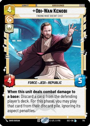 Obi-Wan Kenobi - Finding What Doesn't Exist (Foil) (715) - SOP - Legendary - Foil