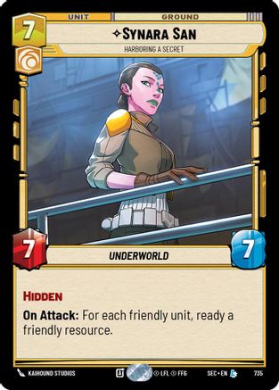 Synara San - Harboring a Secret (Foil) (735) - SOP - Legendary - Foil