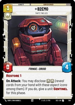B2EMO - That's Two Lies (Foil) (758) - SOP - Uncommon - Foil