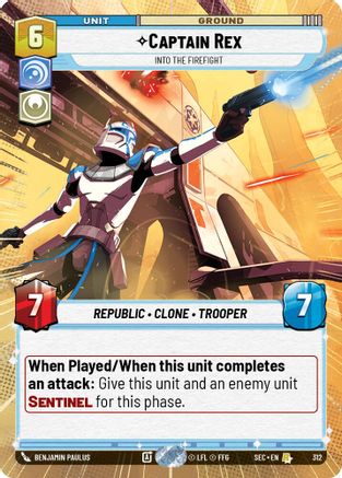 Captain Rex - Into the Firefight (Hyperspace) (312) - SOP - Rare