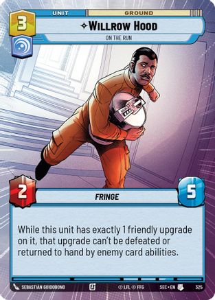 Willrow Hood - On the Run (Hyperspace) (325) - SOP - Uncommon
