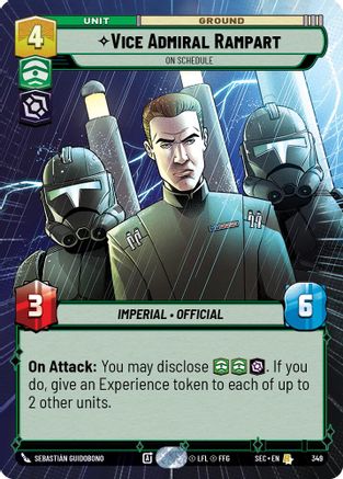 Vice Admiral Rampart - On Schedule (Hyperspace) (349) - SOP - Rare