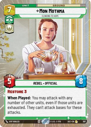 Mon Mothma - Clinging to Hope (Hyperspace) (367) - SOP - Rare