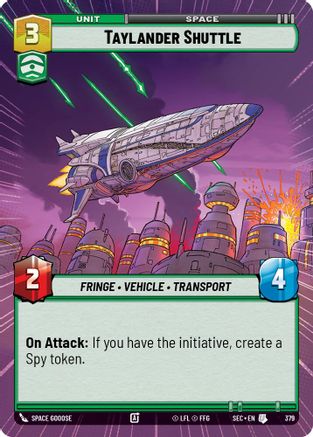 Taylander Shuttle (Hyperspace) (379) - SOP - Uncommon