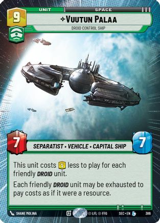 Vuutun Palaa - Droid Control Ship (Hyperspace) (386) - SOP - Legendary