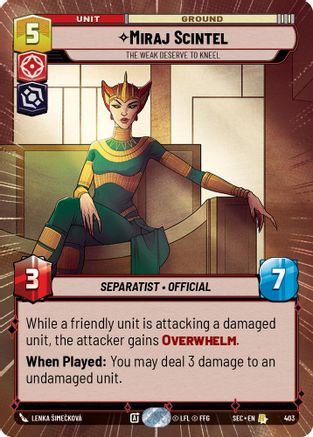 Miraj Scintel - The Weak Deserve to Kneel (Hyperspace) (403) - Rare