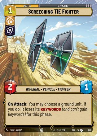 Screeching TIE Fighter (Hyperspace) (449) - SOP - Uncommon