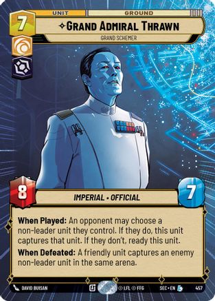 Grand Admiral Thrawn - Grand Schemer (Hyperspace) (457) - SOP - Legendary