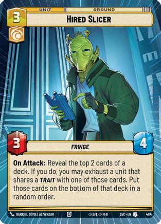 Hired Slicer (Hyperspace) (484) - SOP - Uncommon