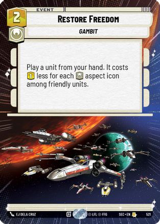 Restore Freedom (Hyperspace) (521) - SOP - Rare