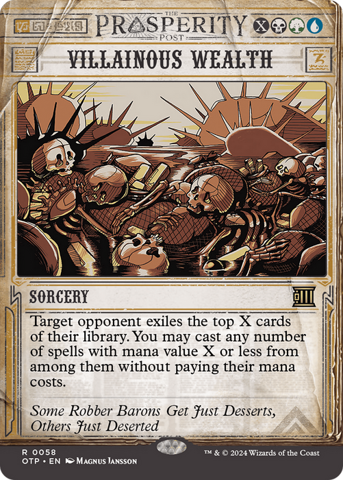 Villainous Wealth (OTP-058) - rare: (Showcase) (Borderless) - Foil