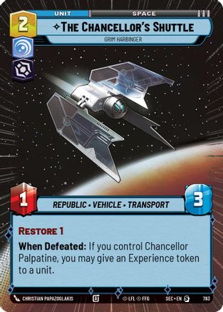 The Chancellor's Shuttle - Grim Harbinger (Hyperspace Foil) (783) - SOP - Special - Foil