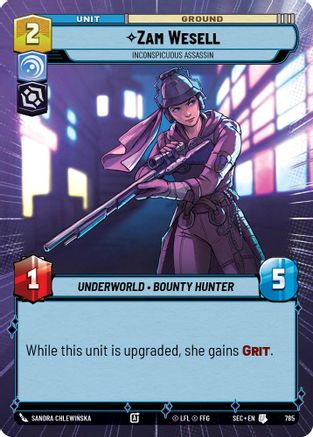 Zam Wesell - Inconspicuous Assassin (Hyperspace Foil) (785) - SOP - Uncommon - Foil