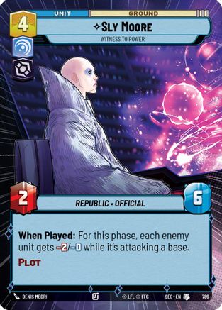 Sly Moore - Witness to Power (Hyperspace Foil) (789) - SOP - Uncommon - Foil
