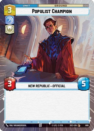 Populist Champion (Hyperspace Foil) (800) - SOP - Common - Foil