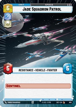 Jade Squadron Patrol (Hyperspace Foil) (805) - SOP - Common - Foil