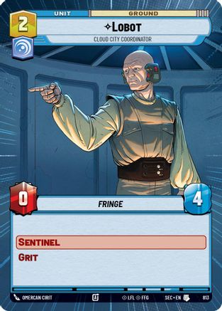 Lobot - Cloud City Coordinator (Hyperspace Foil) (813) - SOP - Uncommon - Foil