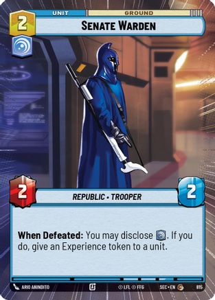Senate Warden (Hyperspace Foil) (815) - SOP - Common - Foil