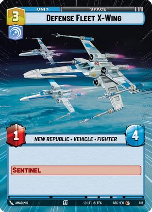Defense Fleet X-Wing (Hyperspace Foil) (816) - SOP - Common - Foil