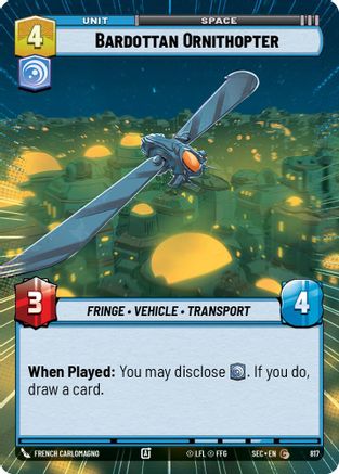 Bardottan Ornithopter (Hyperspace Foil) (818) - SOP - Common - Foil