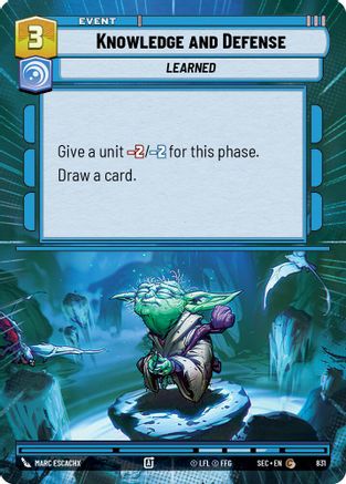 Knowledge and Defense (Hyperspace Foil) (831) - SOP - Common - Foil