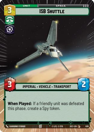ISB Shuttle (Hyperspace Foil) (839) - SOP - Common - Foil