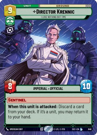 Director Krennic - I Lose Nothing But Time (Hyperspace Foil) (846) - SOP - Legendary - Foil