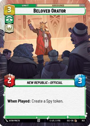 Beloved Orator (Hyperspace Foil) (853) - SOP - Common - Foil
