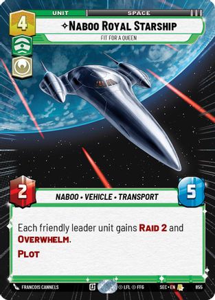 Naboo Royal Starship - Fit For A Queen (Hyperspace Foil) (855) - SOP - Rare - Foil