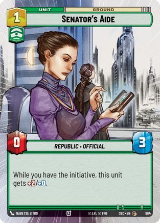 Senator's Aide (Hyperspace Foil) (864) - SOP - Common - Foil