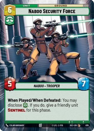 Naboo Security Force (Hyperspace Foil) (876) - SOP - Common - Foil
