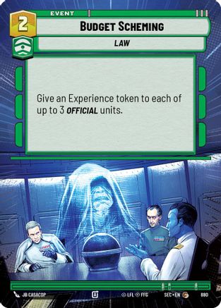 Budget Scheming (Hyperspace Foil) (880) - SOP - Common - Foil