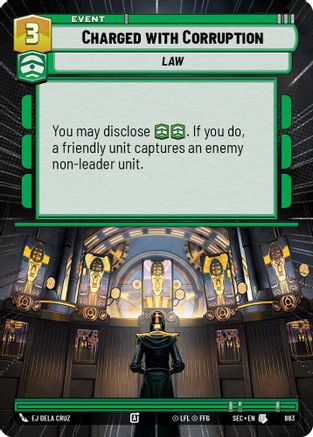 Charged with Corruption (Hyperspace Foil) (883) - SOP - Uncommon - Foil