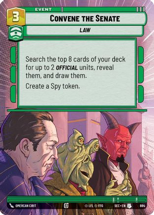 Convene the Senate (Hyperspace Foil) (884) - SOP - Uncommon - Foil