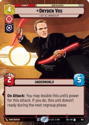 Dryden Vos - I Get All Worked Up (Hyperspace Foil) (893) - SOP - Legendary - Foil
