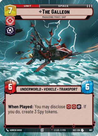 The Galleon - Marauding Pirate Ship (Hyperspace Foil) (897) - SOP - Uncommon - Foil
