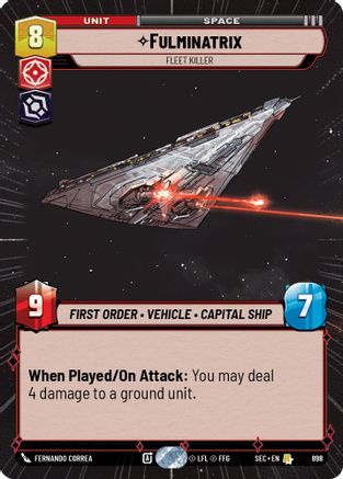 Fulminatrix - Fleet Killer (Hyperspace Foil) (898) - SOP - Rare - Foil