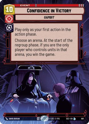 Confidence in Victory (Hyperspace Foil) (901) - SOP - Legendary - Foil