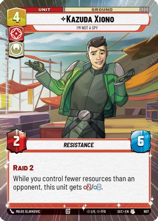 Kazuda Xiono - I'm Not A Spy (Hyperspace Foil) (907) - SOP - Uncommon - Foil