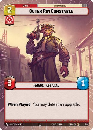 Outer Rim Constable (Hyperspace Foil) (919) - SOP - Common - Foil