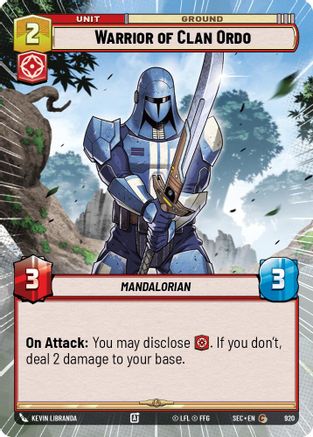 Warrior of Clan Ordo (Hyperspace Foil) (920) - SOP - Common - Foil