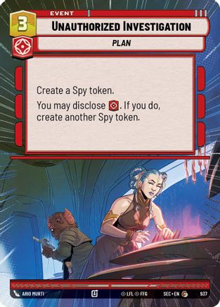 Unauthorized Investigation (Hyperspace Foil) (937) - SOP - Common - Foil