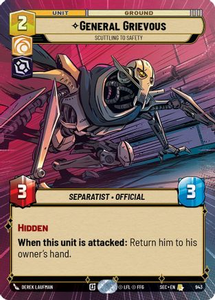 General Grievous - Scuttling to Safety (Hyperspace Foil) (943) - SOP - Rare - Foil
