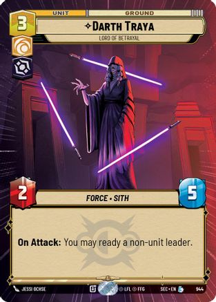 Darth Traya - Lord of Betrayal (Hyperspace Foil) (944) - SOP - Legendary - Foil