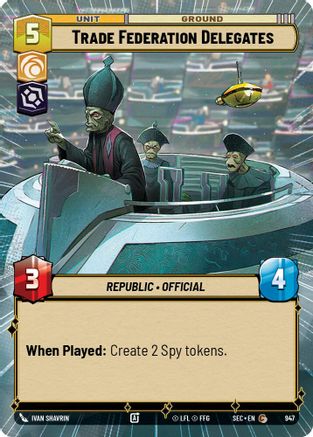 Trade Federation Delegates (Hyperspace Foil) (947) - SOP - Common - Foil