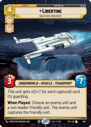 Libertine - Under New Ownership (Hyperspace Foil) (968) - SOP - Rare - Foil