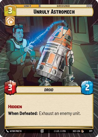 Unruly Astromech (Hyperspace Foil) (977) - SOP - Common - Foil