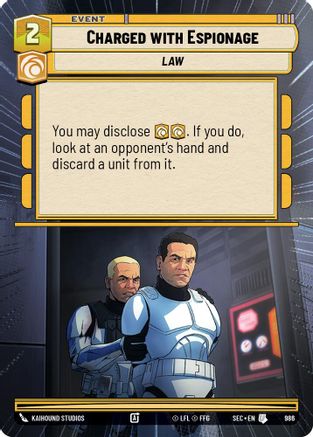 Charged with Espionage (Hyperspace Foil) (986) - SOP - Uncommon - Foil